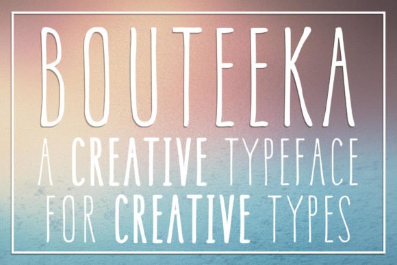 Bouteeka Typeface: Elegant Display Font for Editorial Design