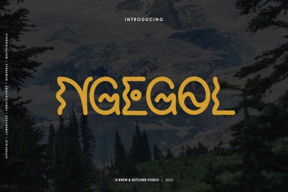 Ngegol Font: Curved Display Typography for Editorial Design