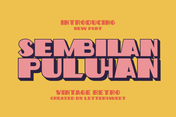 Sembilan Puluhan Font: Retro Branding for Small Business