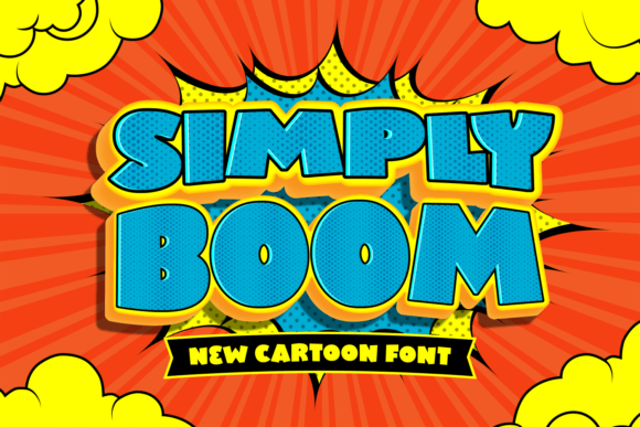Simply Boom Font: Bold Display Type for Digital Campaigns